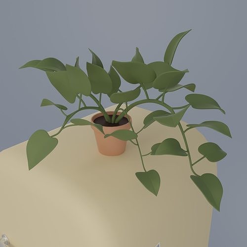 Kitchen and balcony 3D model 6