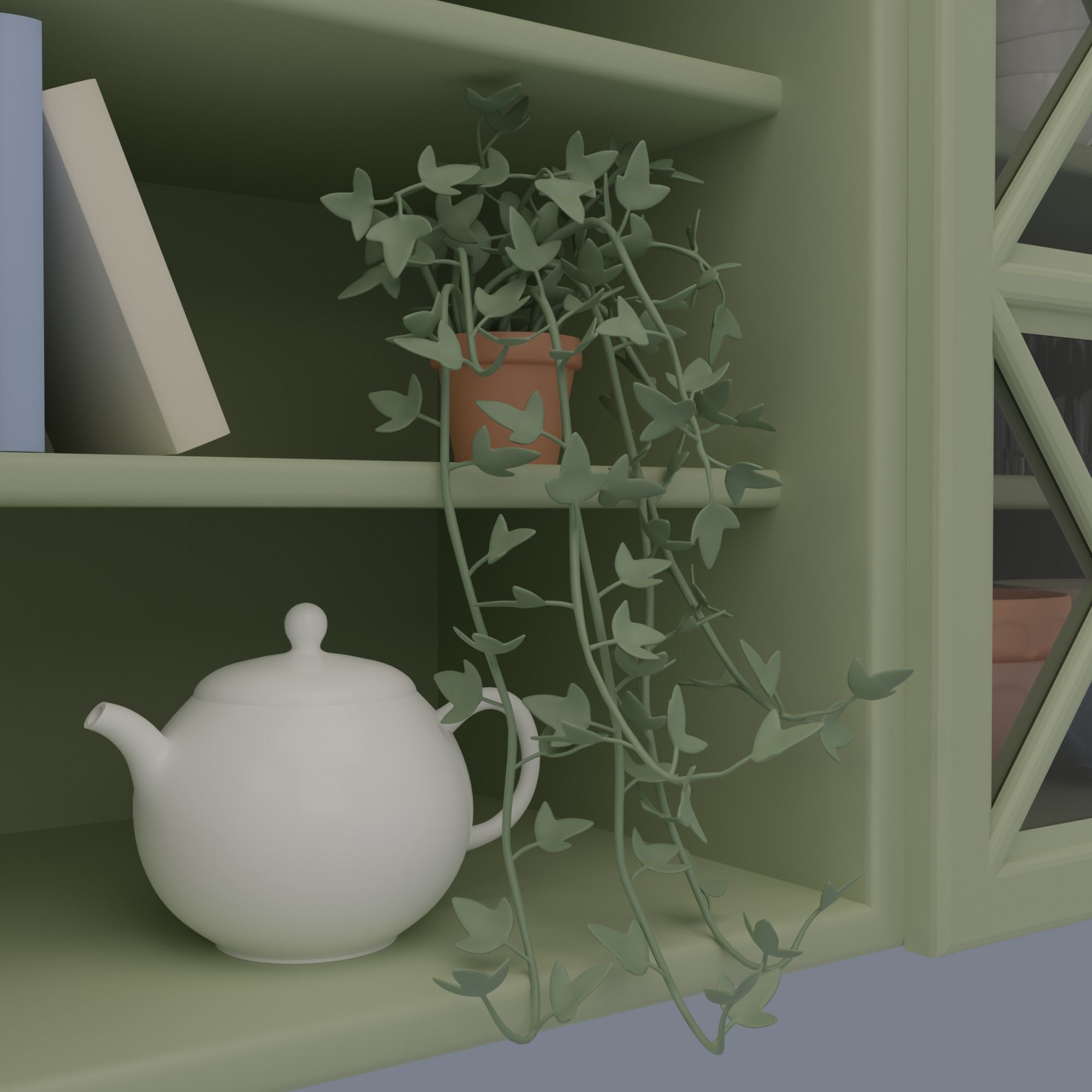 Kitchen and balcony 3D model_10