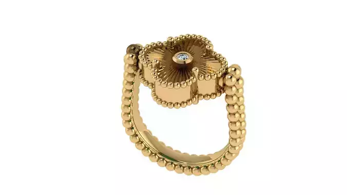 Reversible Flower Ring 16 5mm