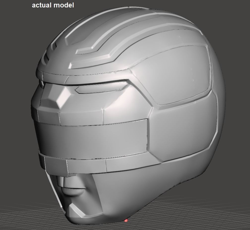Power Rangers Lost Galaxy Red Ranger helmet 3D print model_6