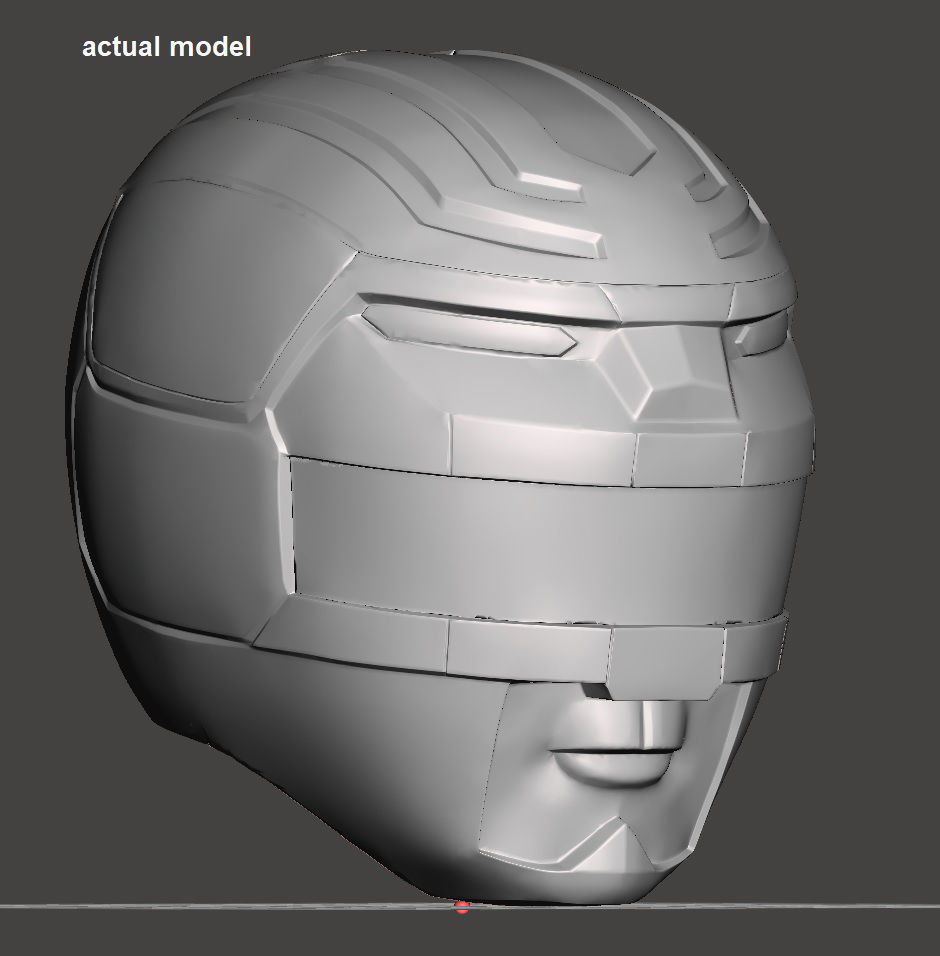 Power Rangers Lost Galaxy Red Ranger helmet 3D print model_5