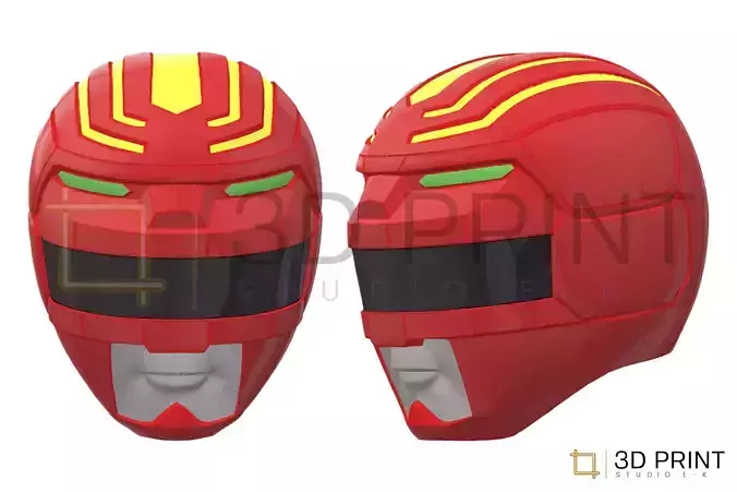 Power Rangers Lost Galaxy Red Ranger helmet 3D print model Power Rangers Lost Galaxy Red Ranger helmet 3D print model