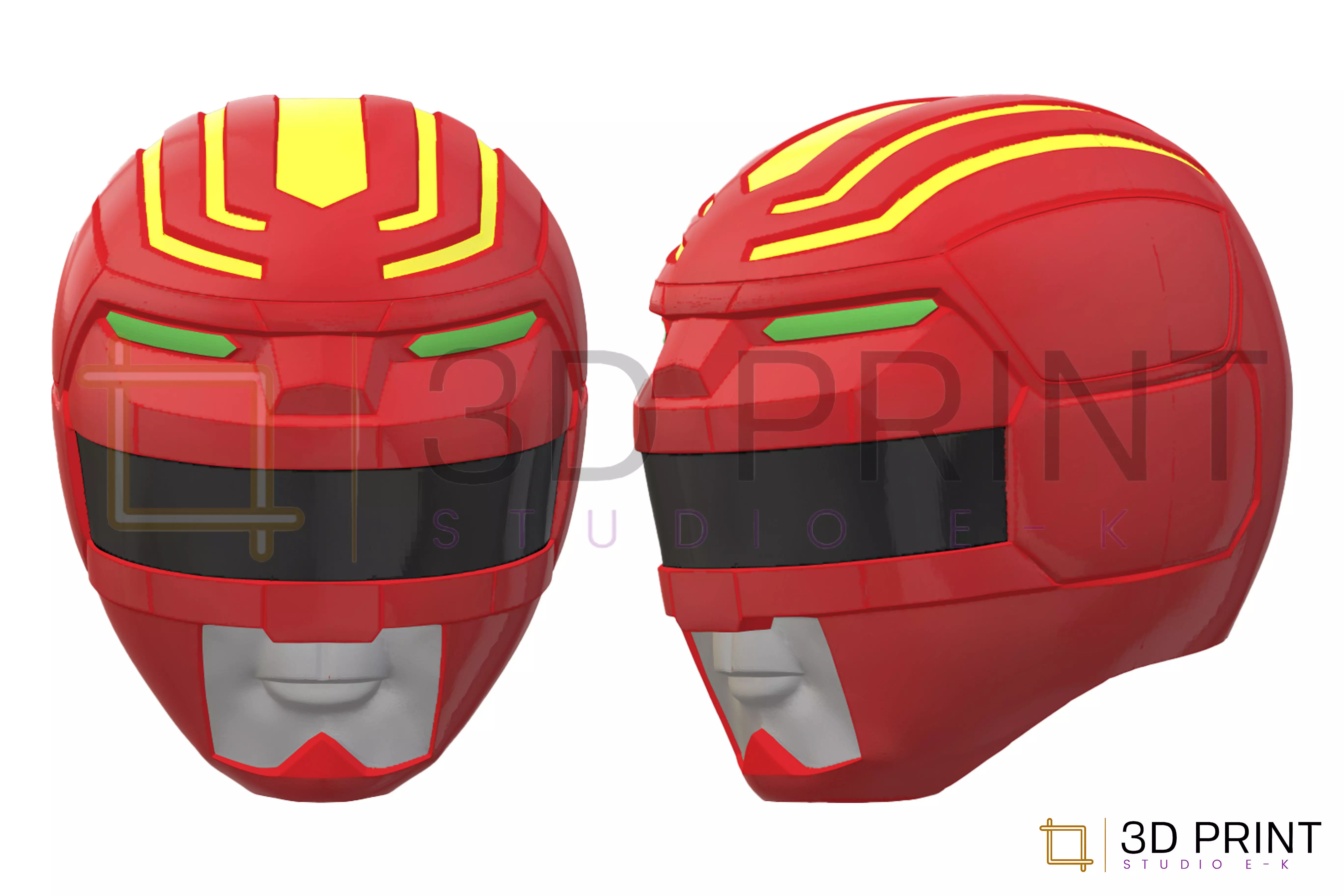 Power Rangers Lost Galaxy Red Ranger helmet 3D print model_0