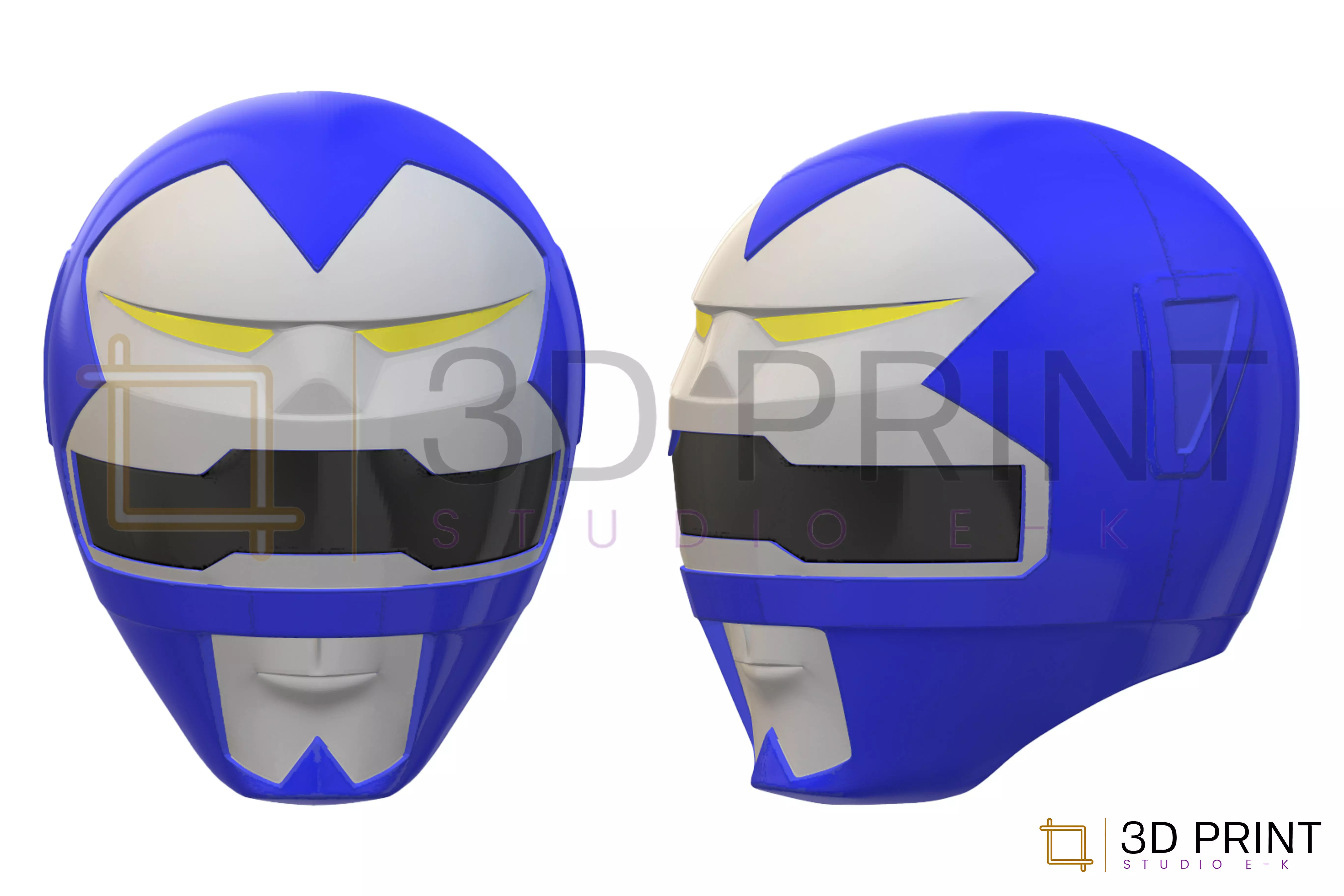 Power Rangers Lost Galaxy Blue Ranger helmet 3D print model_0