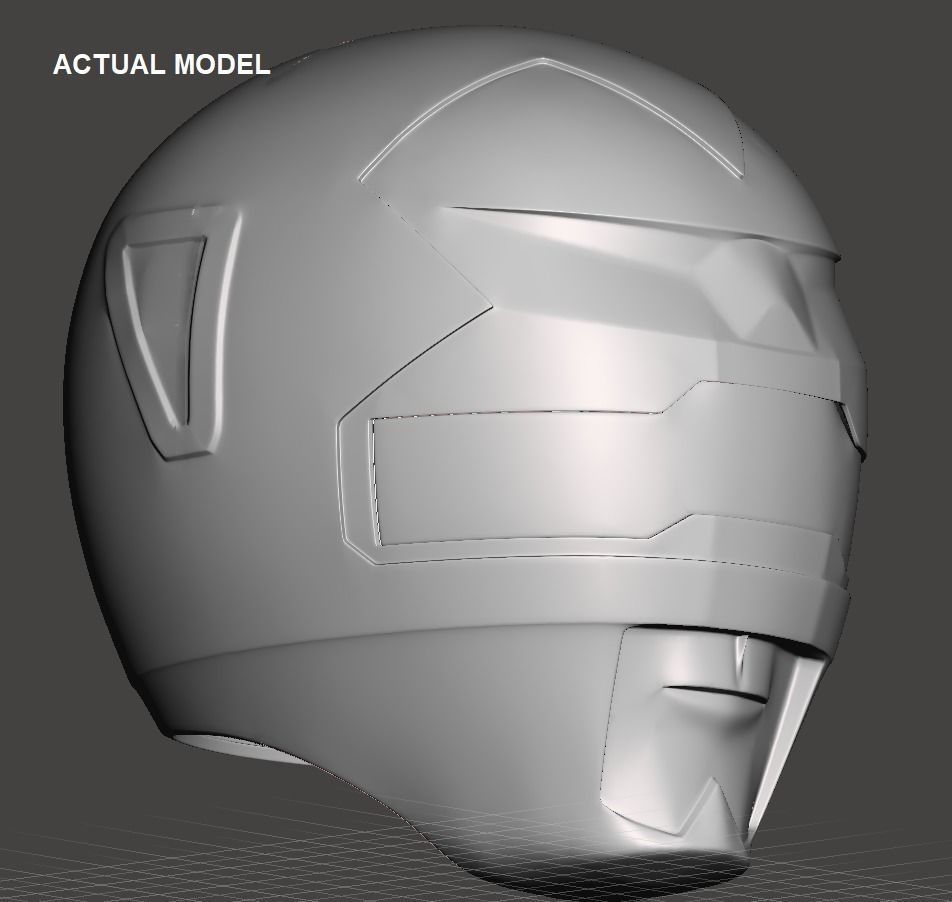 Power Rangers Lost Galaxy Blue Ranger helmet 3D print model_7