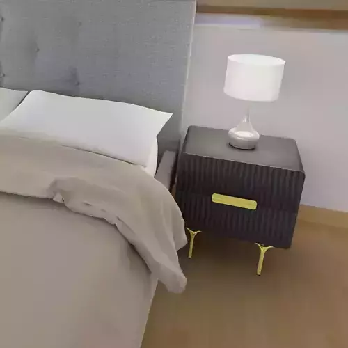 Table Lamp BODHI THOMAS NICKEL and DARK GREY