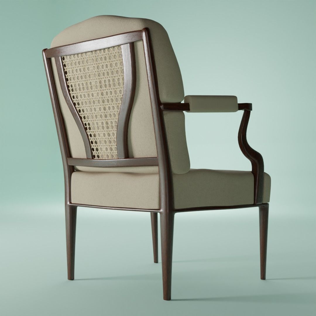 Realistic Armchair Model 3D model_1