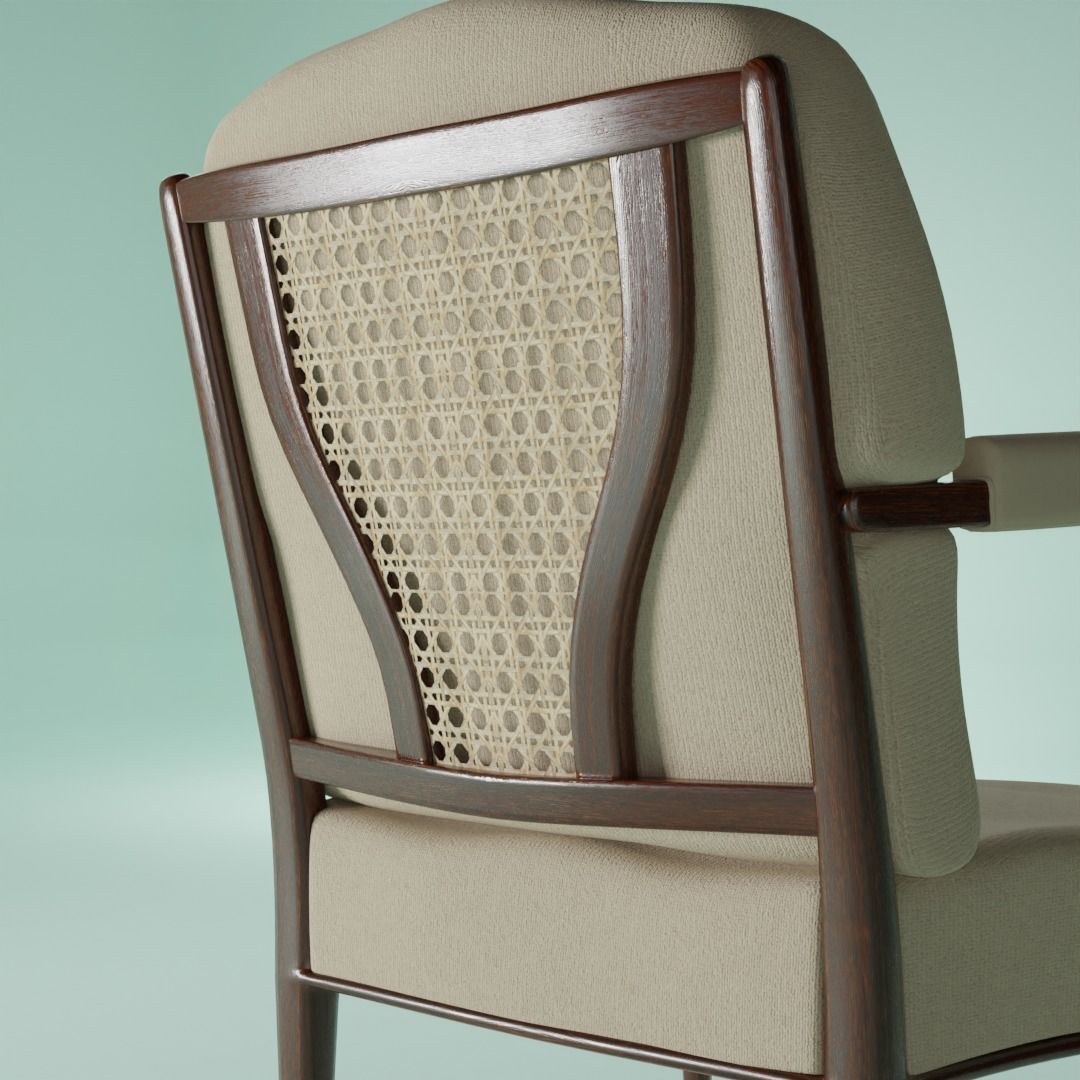 Realistic Armchair Model 3D model_2
