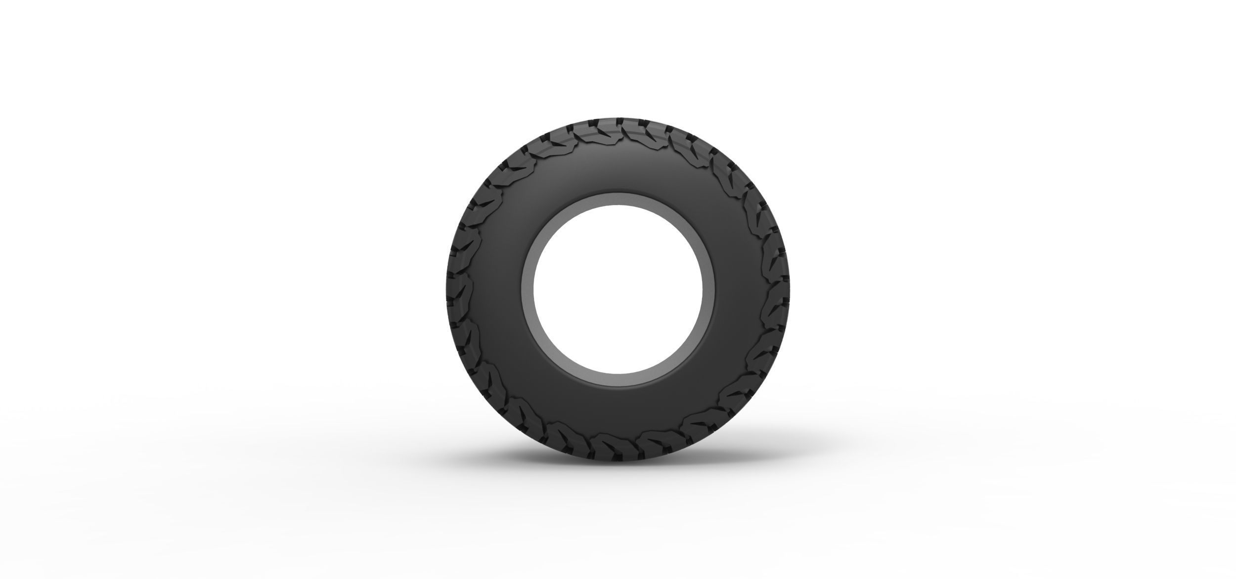 Offroad tire 108 Scale 1 to 25 3D print model_4