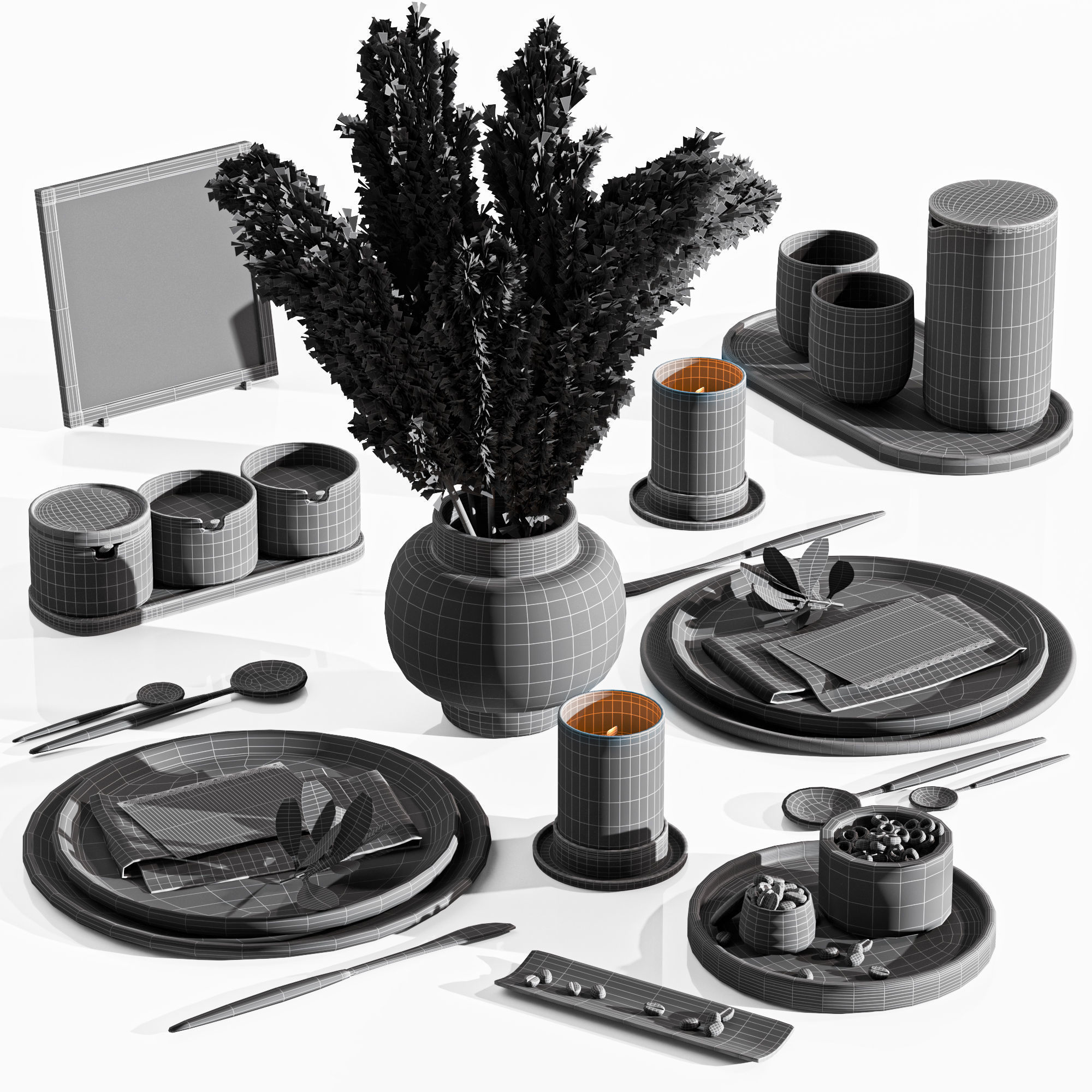 Tableware set 007 3D model_4