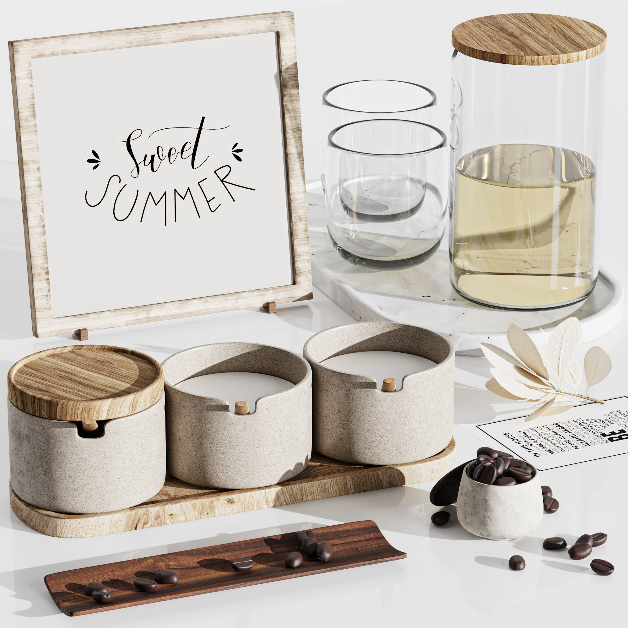 Tableware set 007 3D model_3