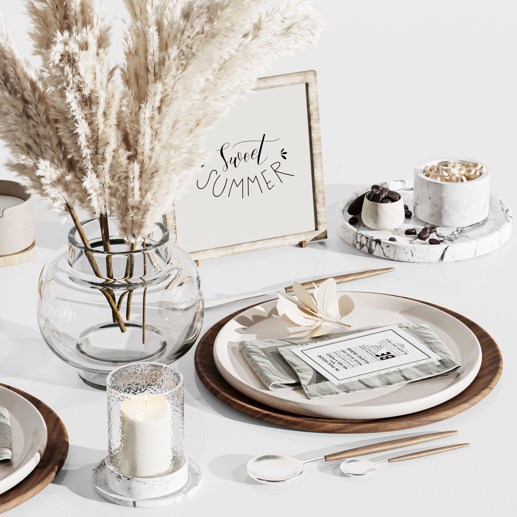 Tableware set 007 3D model_1