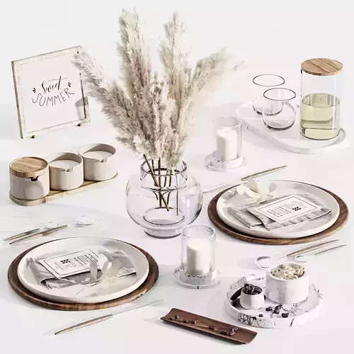 Tableware set 007 3D model