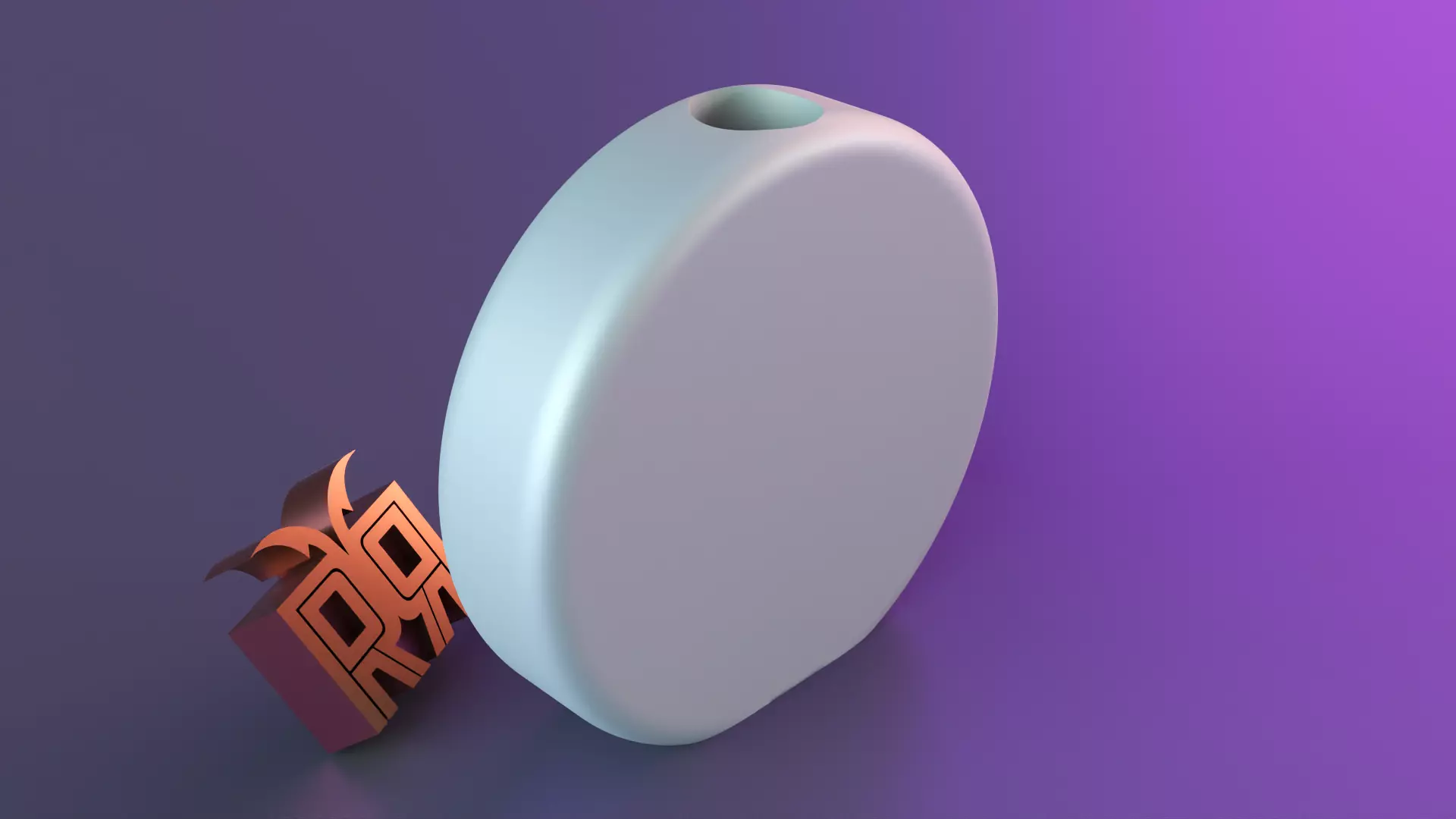 cirde vase 3D print model_0