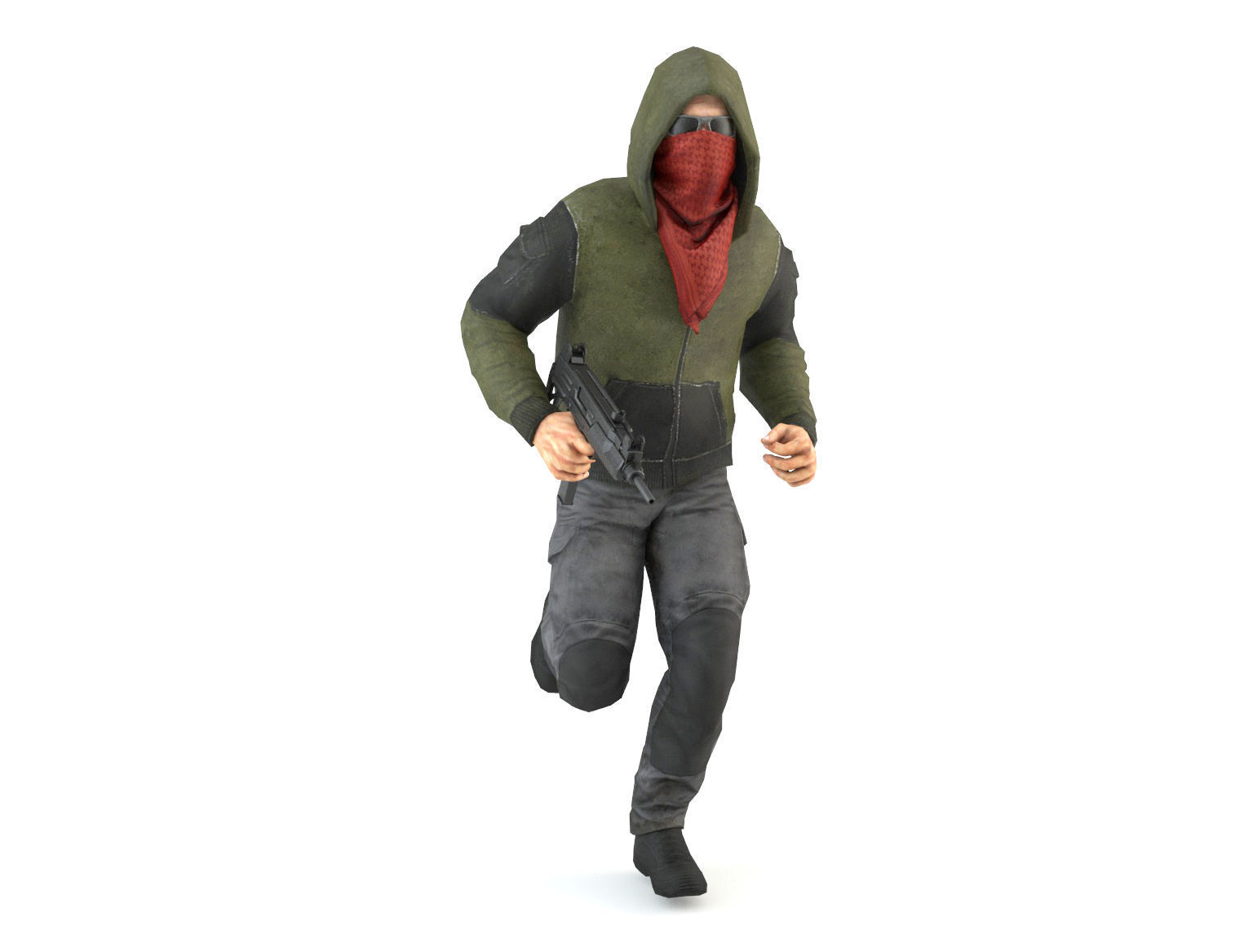 Robbers Pack Low-poly 3D model_23