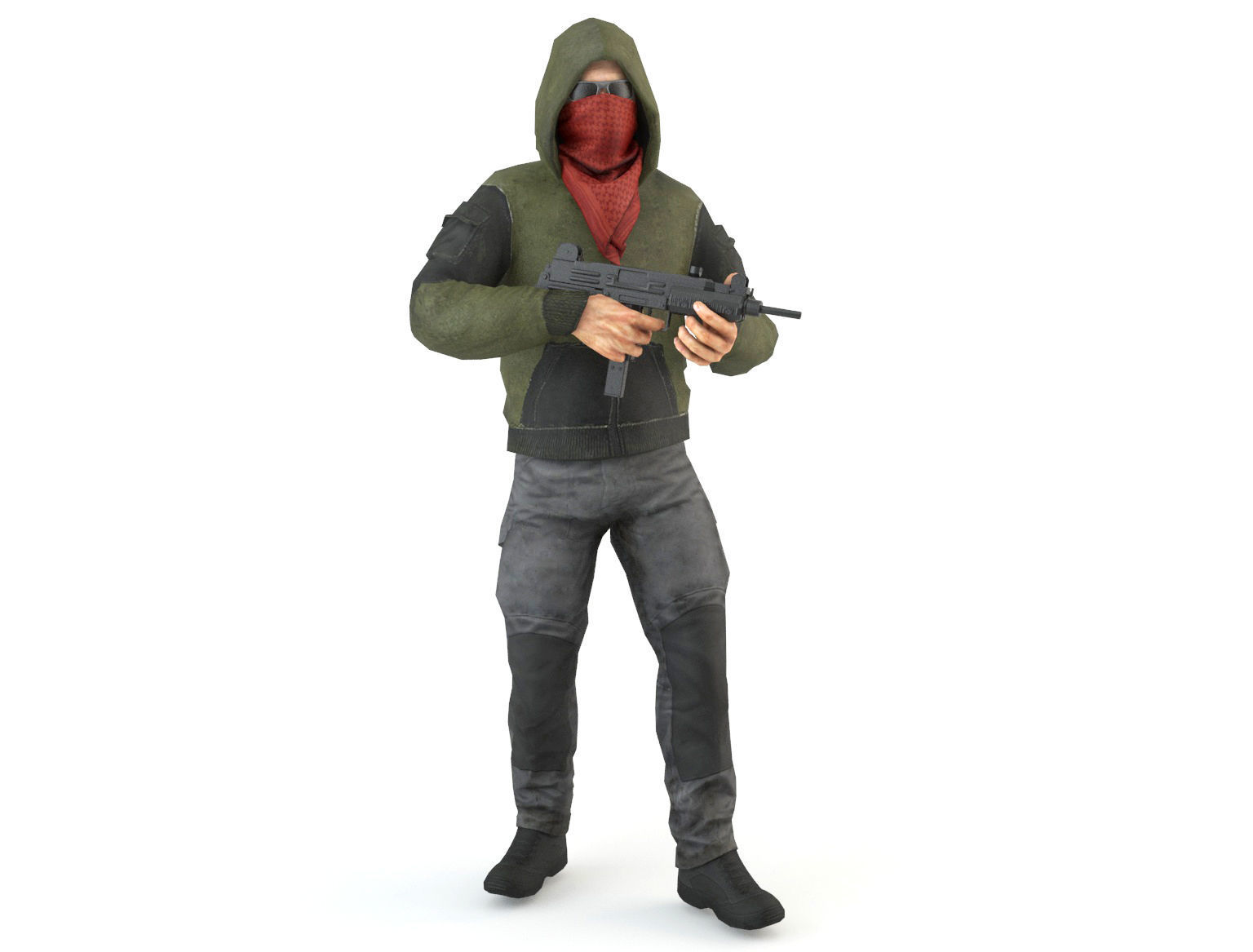 Robbers Pack Low-poly 3D model_35