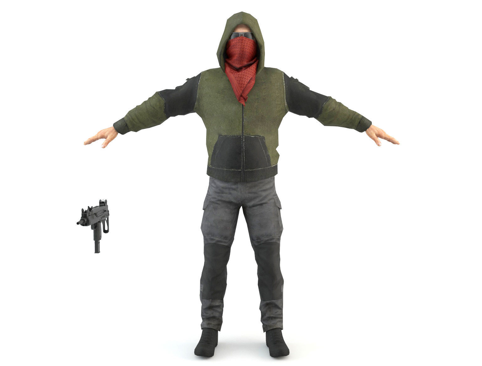 Robbers Pack Low-poly 3D model_8