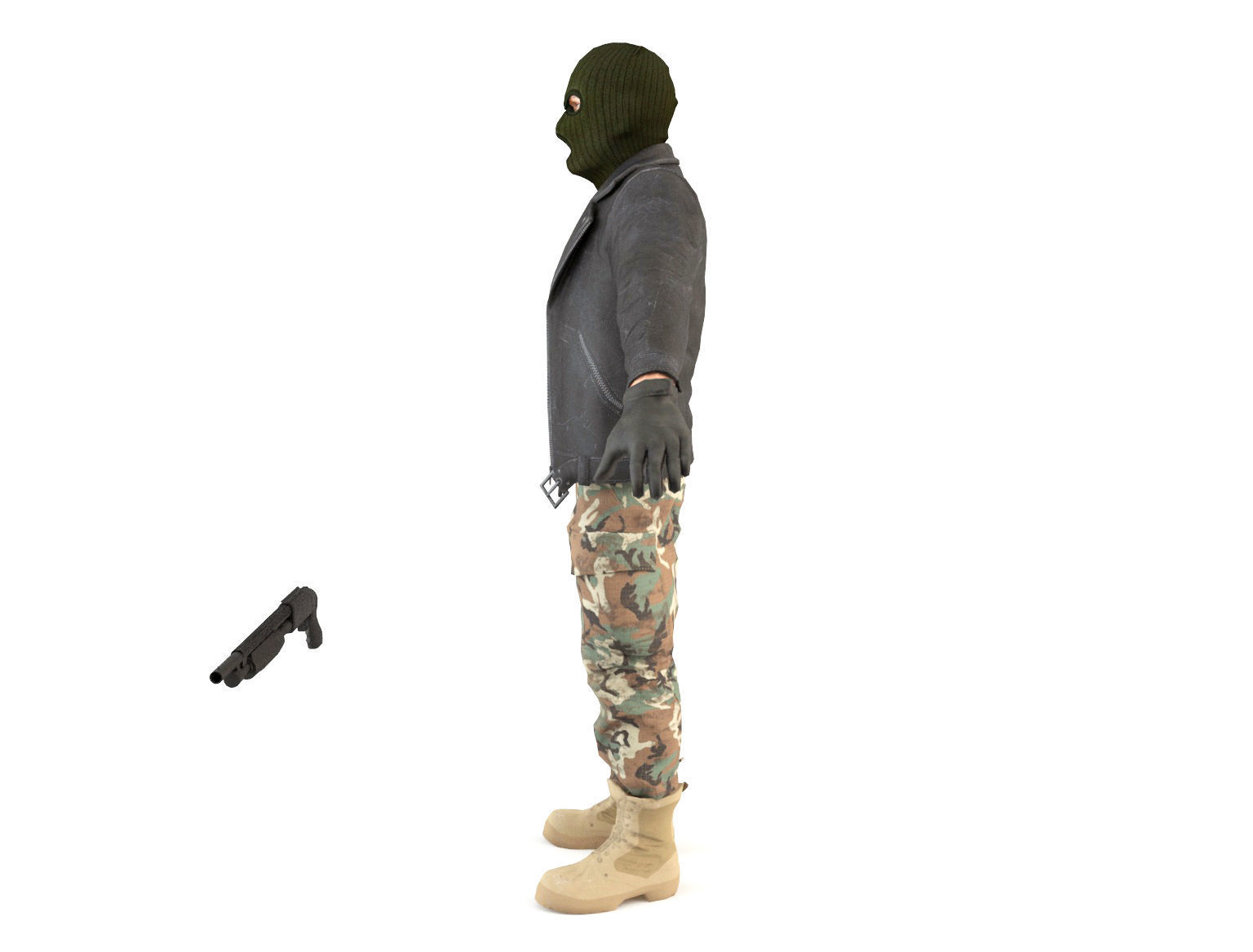 Robbers Pack Low-poly 3D model_11