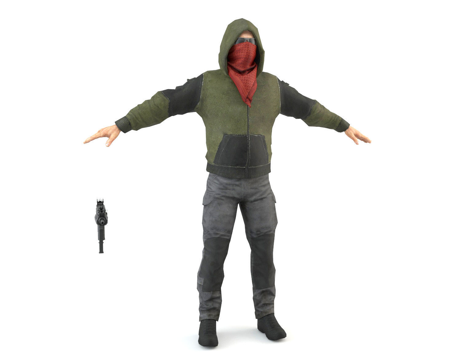 Robbers Pack Low-poly 3D model_2
