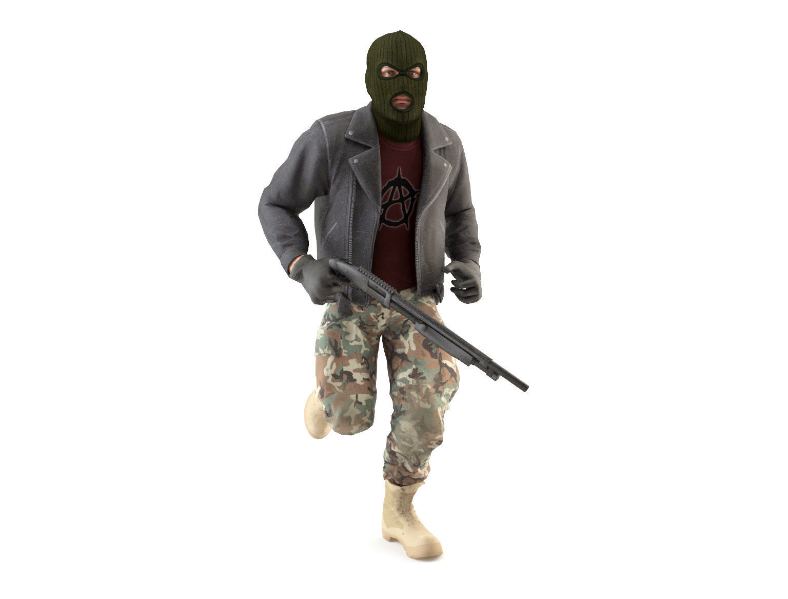 Robbers Pack Low-poly 3D model_28