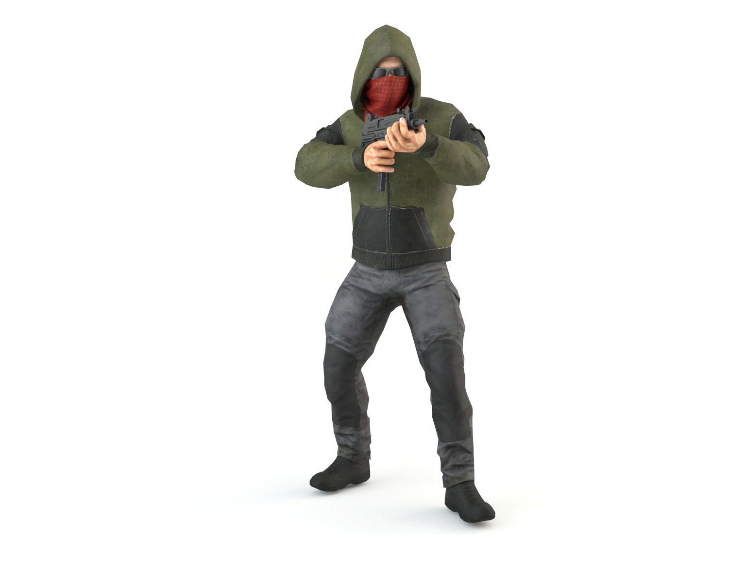 Robbers Pack Low-poly 3D model_32