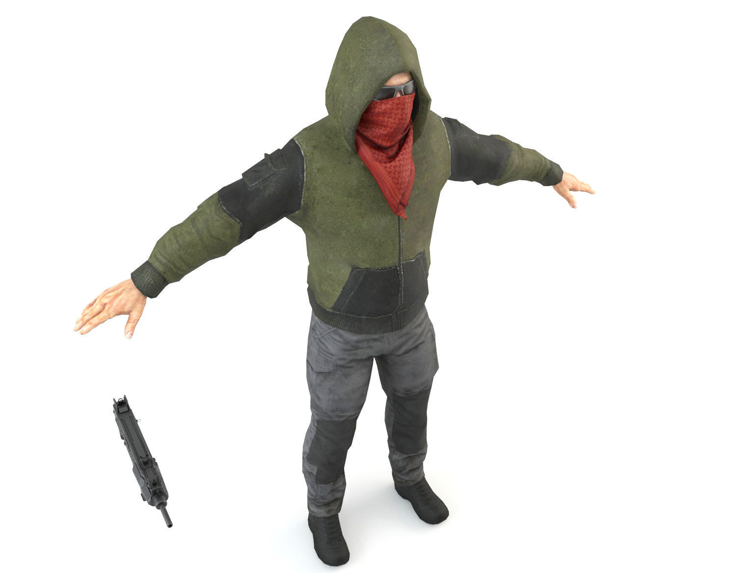 Robbers Pack Low-poly 3D model_17