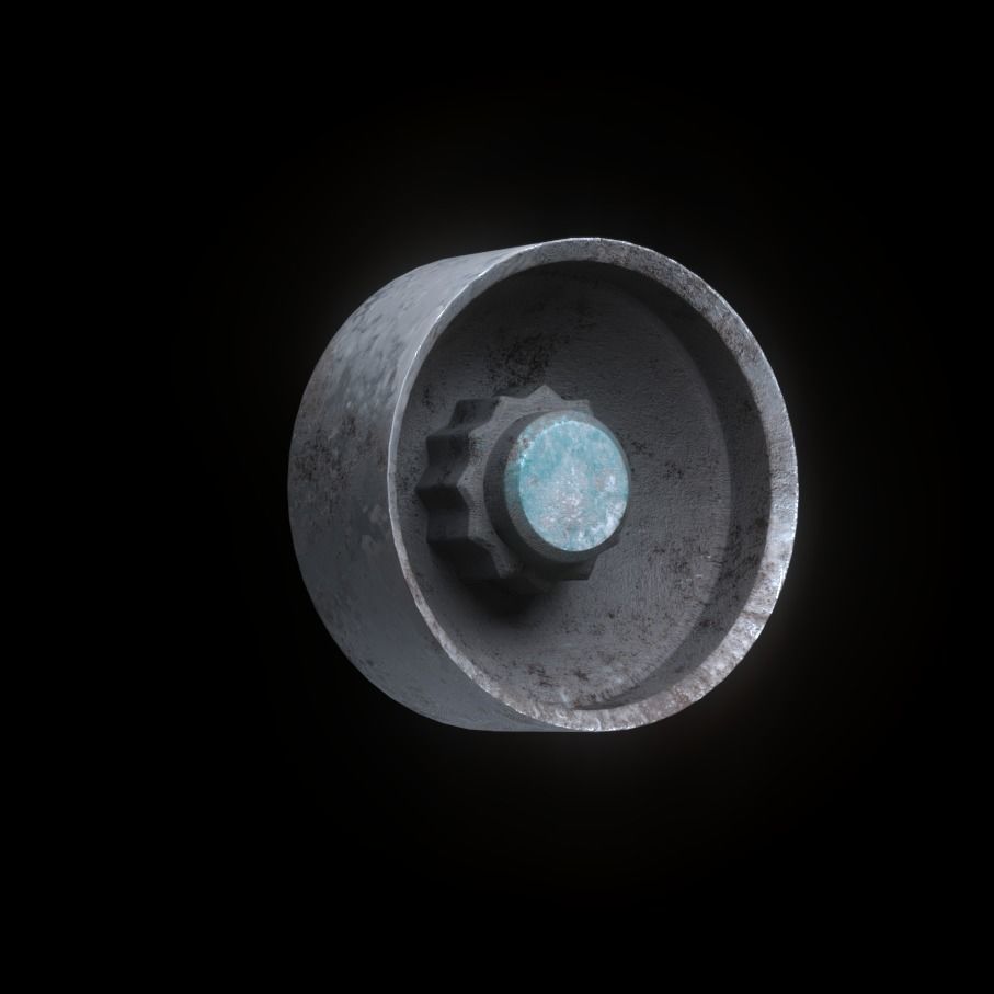 Wheel Center Hubs - 10 Designs Low-poly 3D model_12