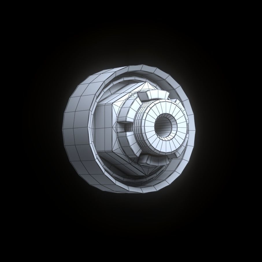 Wheel Center Hubs - 10 Designs Low-poly 3D model_20