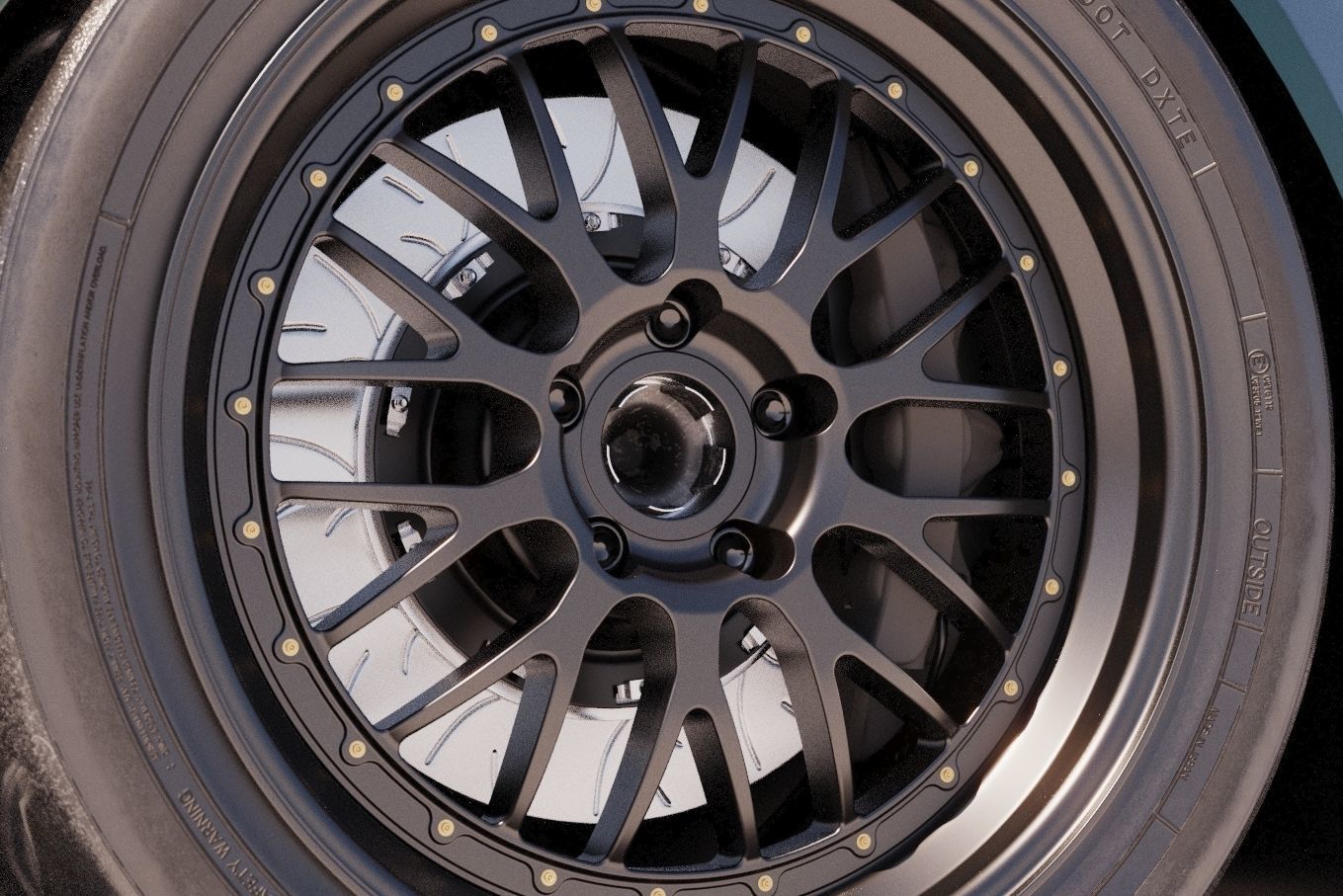 Wheel Center Hubs - 10 Designs Low-poly 3D model_24