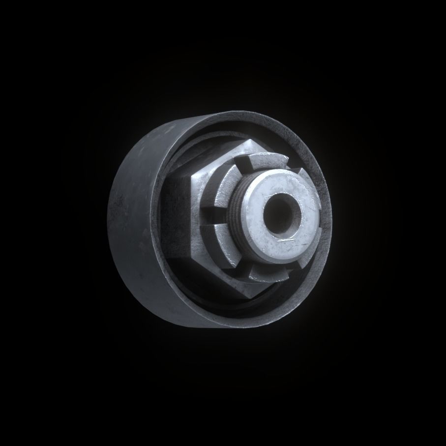 Wheel Center Hubs - 10 Designs Low-poly 3D model_19