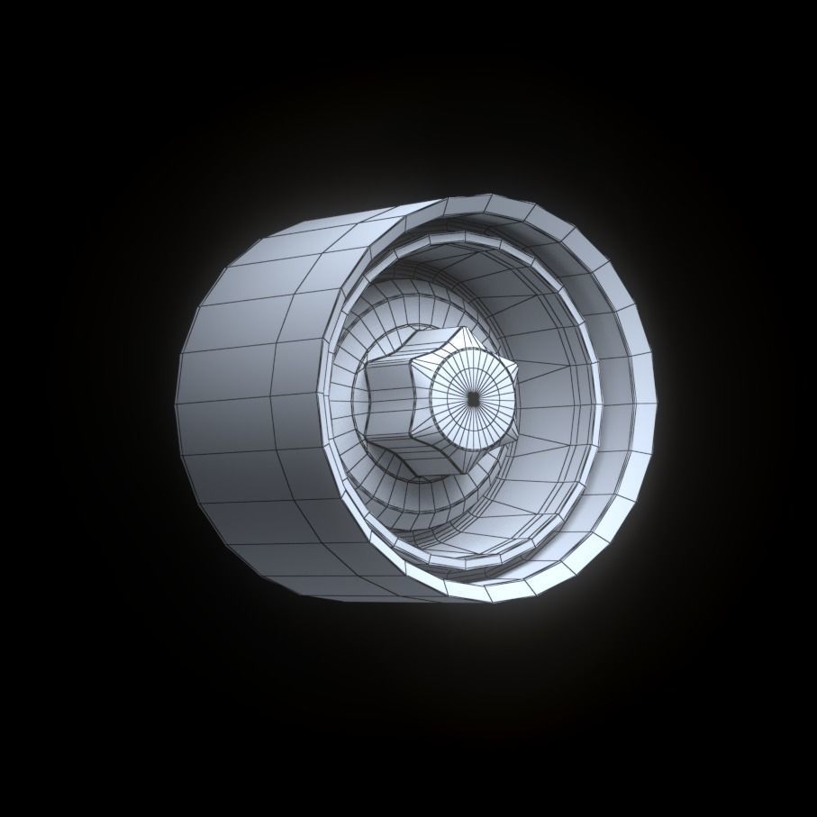 Wheel Center Hubs - 10 Designs Low-poly 3D model_8