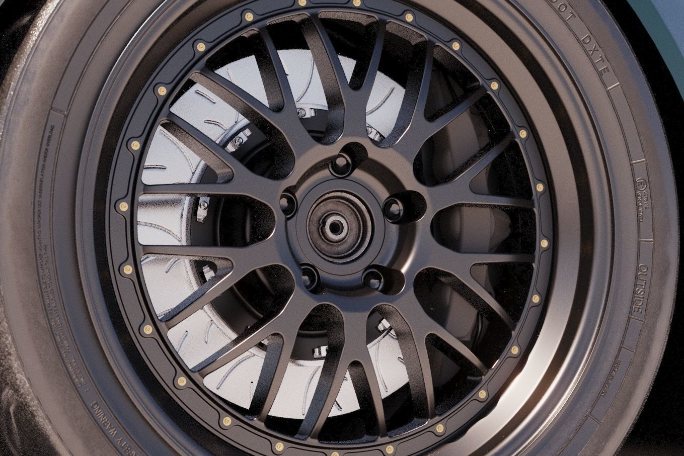 Wheel Center Hubs - 10 Designs Low-poly 3D model_30