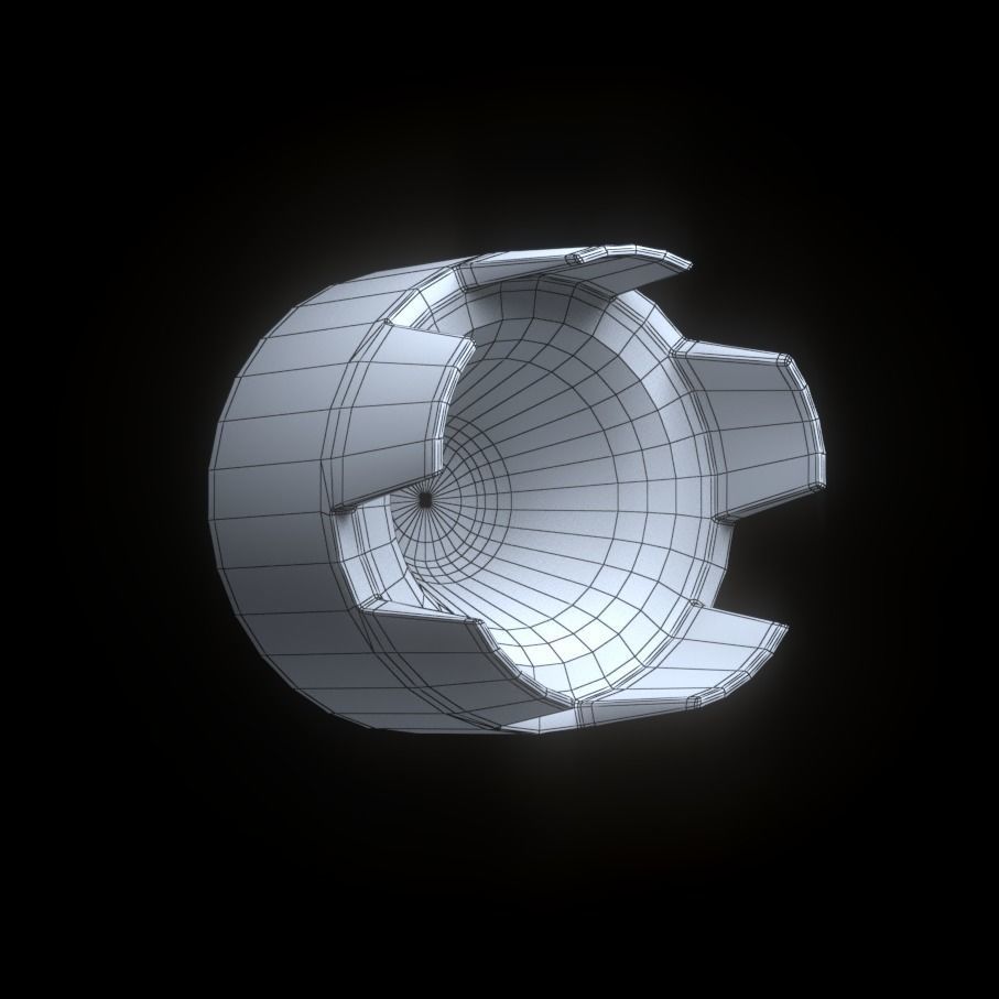 Wheel Center Hubs - 10 Designs Low-poly 3D model_6