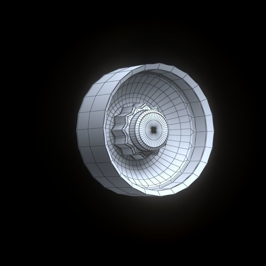 Wheel Center Hubs - 10 Designs Low-poly 3D model_11