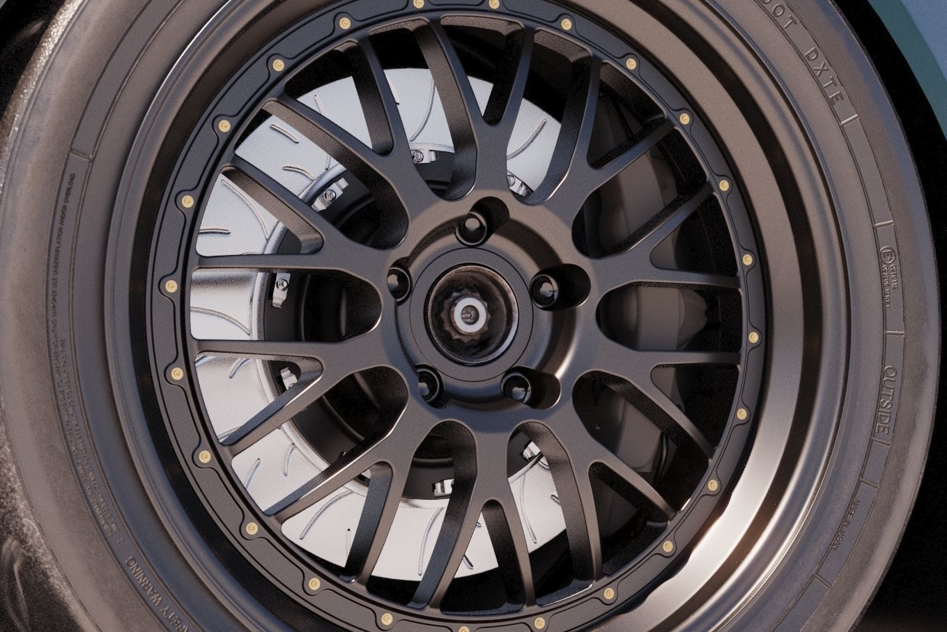 Wheel Center Hubs - 10 Designs Low-poly 3D model_23