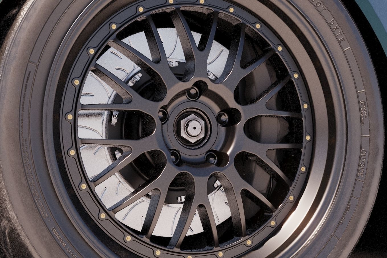 Wheel Center Hubs - 10 Designs Low-poly 3D model_29