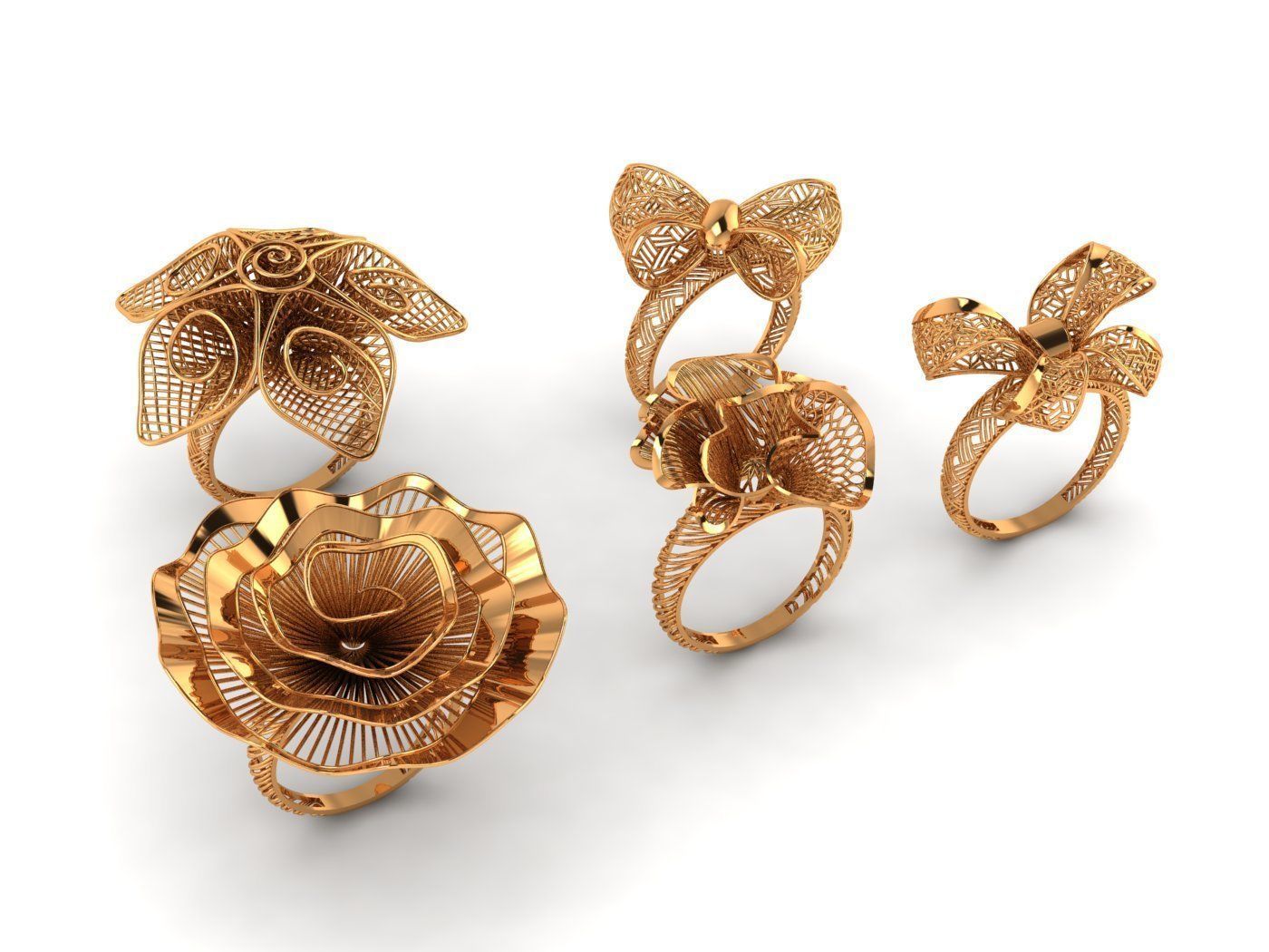 Notka rings  desgine 5 desgines 3D print model_1