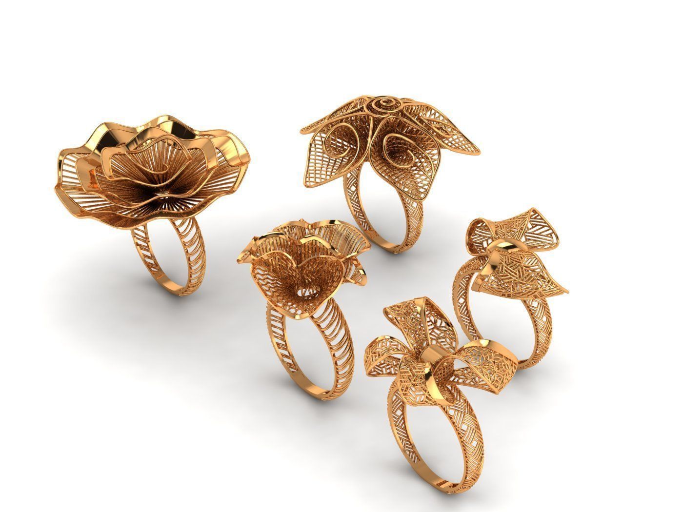 Notka rings  desgine 5 desgines 3D print model_2