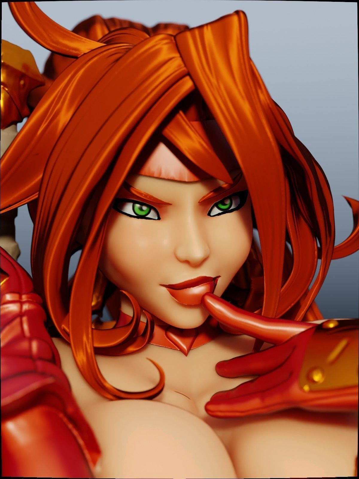 Red Monika 3D print model_3