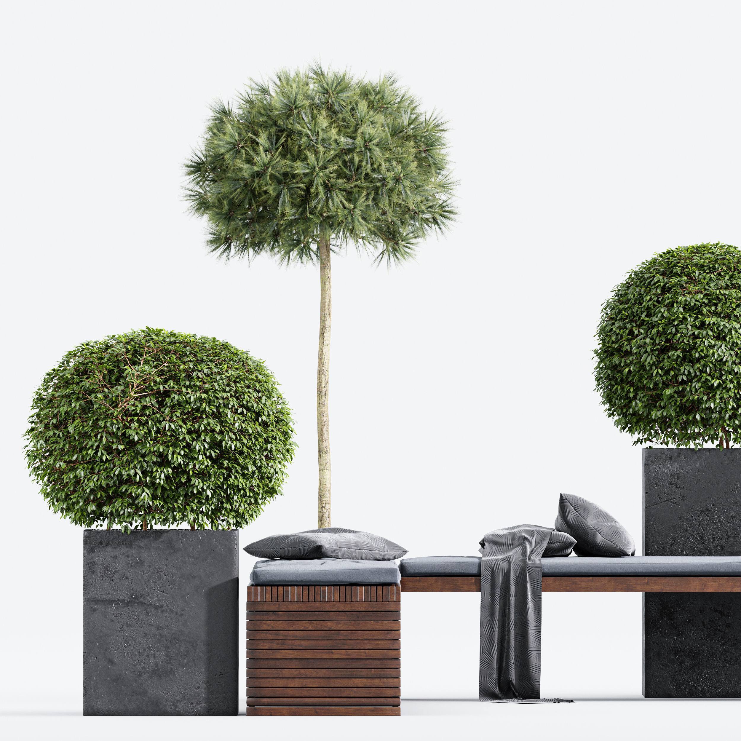 6 Different SETS of Plant Outdoor  SET VOL81 3D Model Collection_20