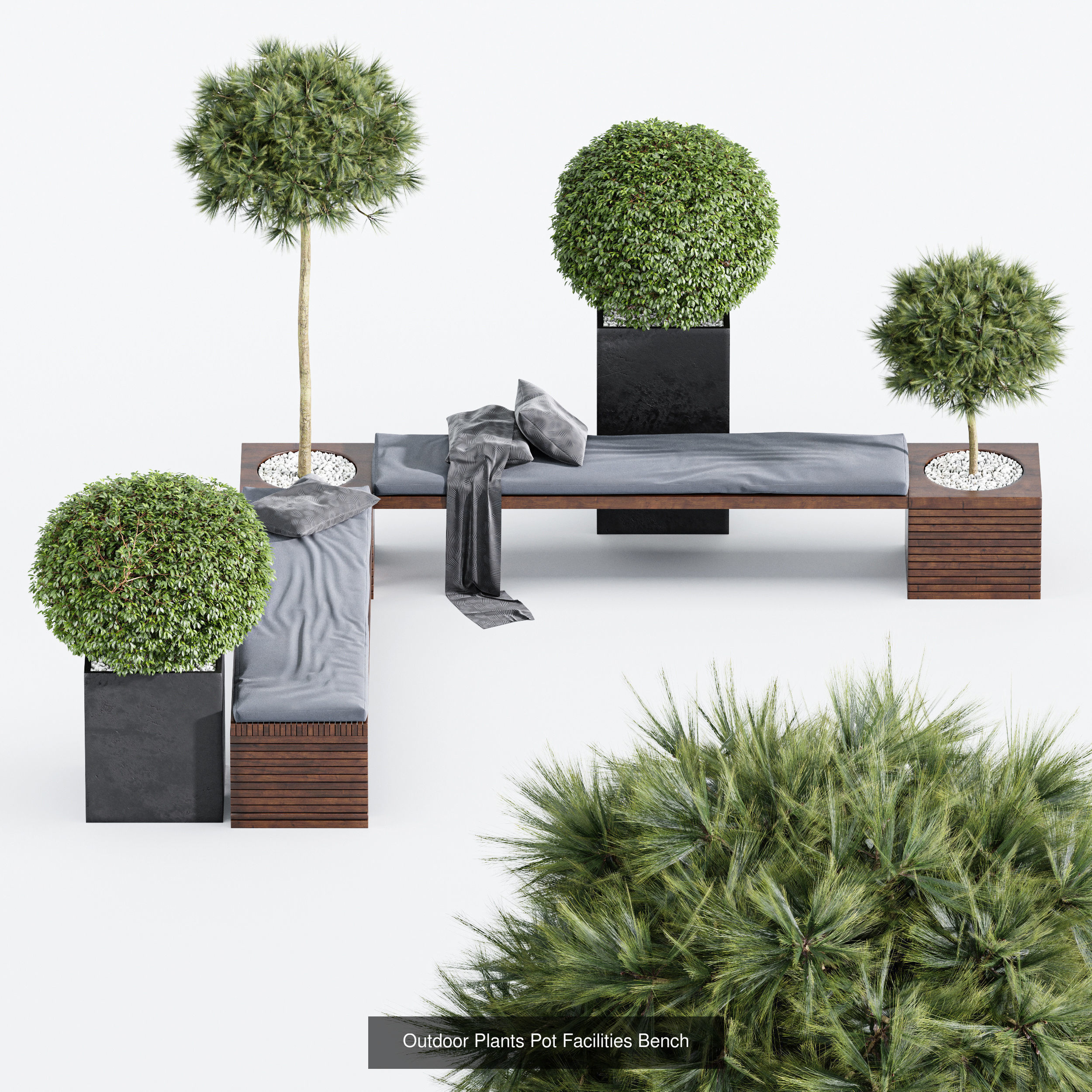 6 Different SETS of Plant Outdoor  SET VOL81 3D Model Collection_2