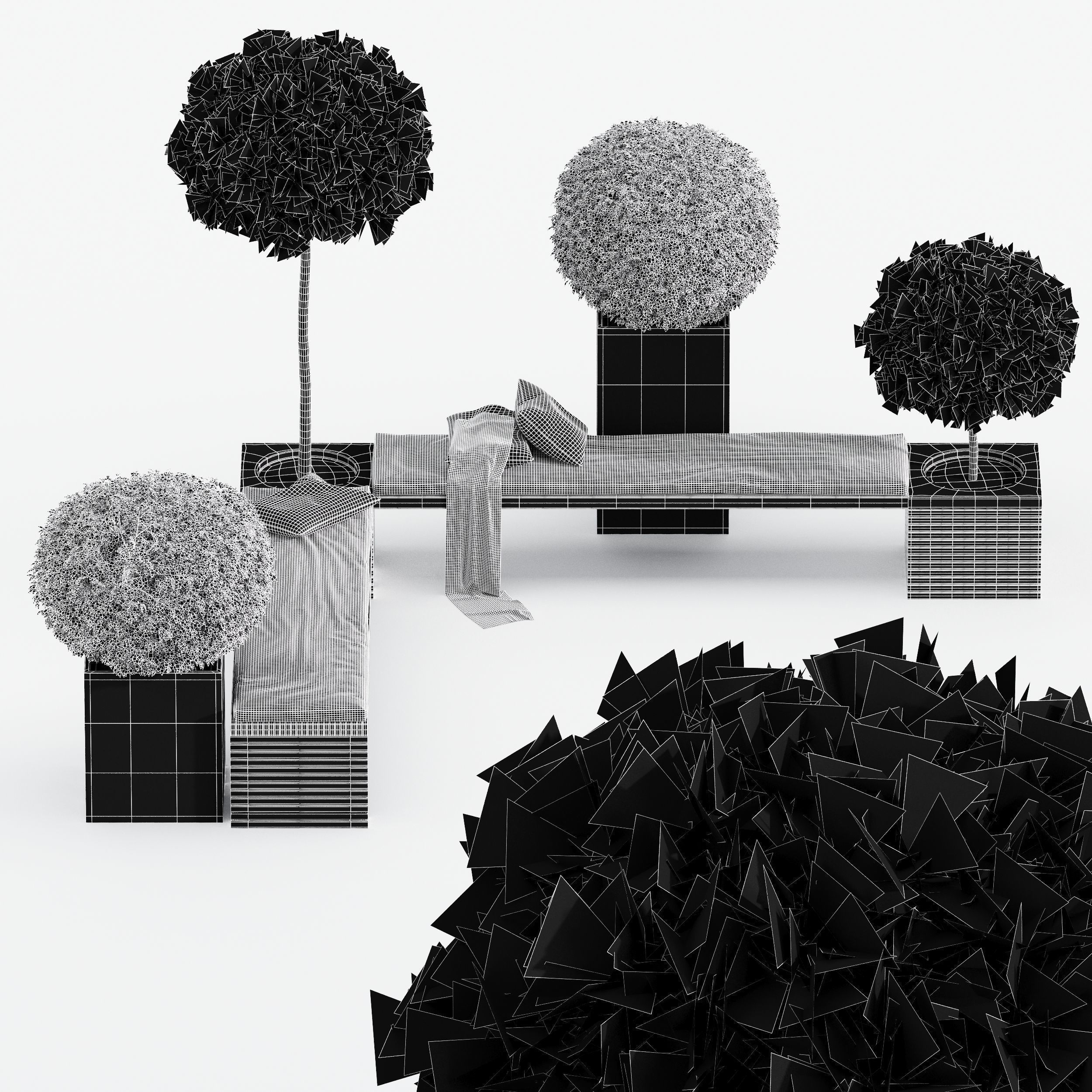 6 Different SETS of Plant Outdoor  SET VOL81 3D Model Collection_22