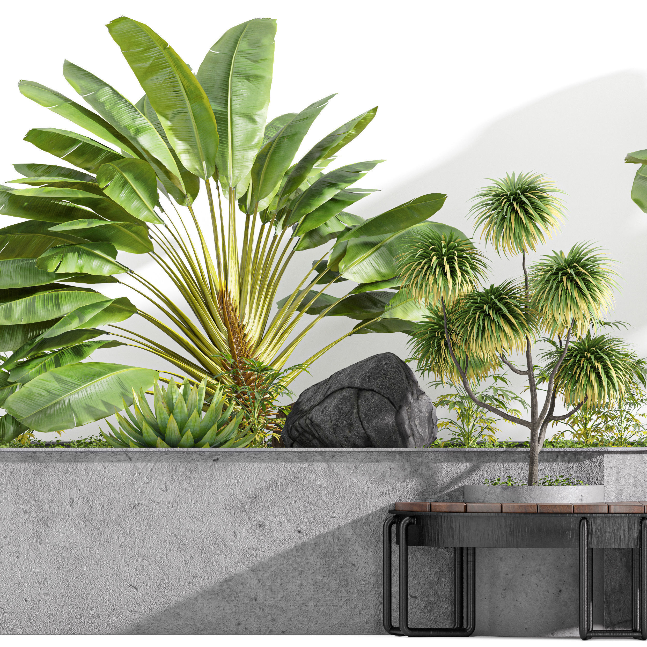 6 Different SETS of Plant Outdoor  SET VOL81 3D Model Collection_19