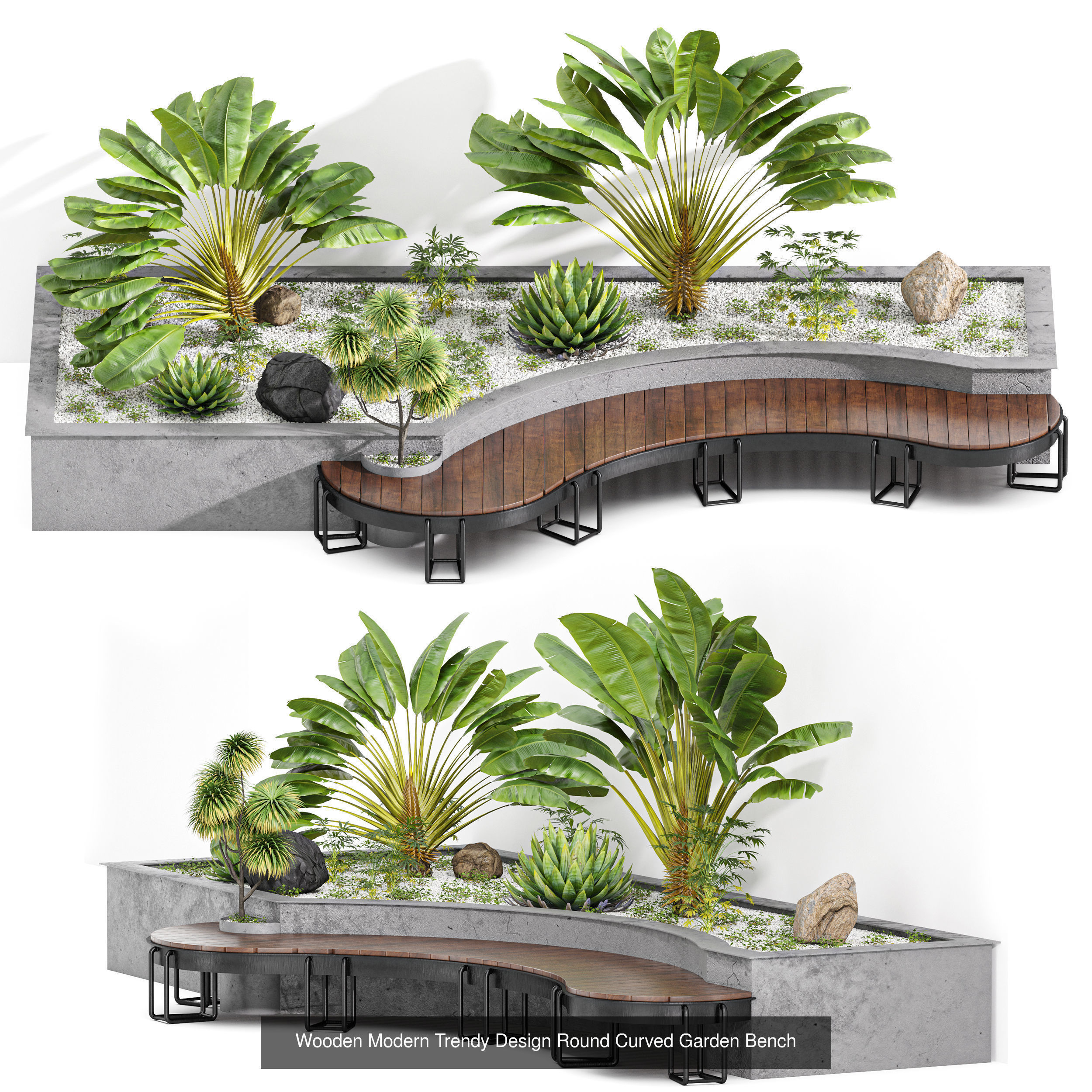 6 Different SETS of Plant Outdoor  SET VOL81 3D Model Collection_1