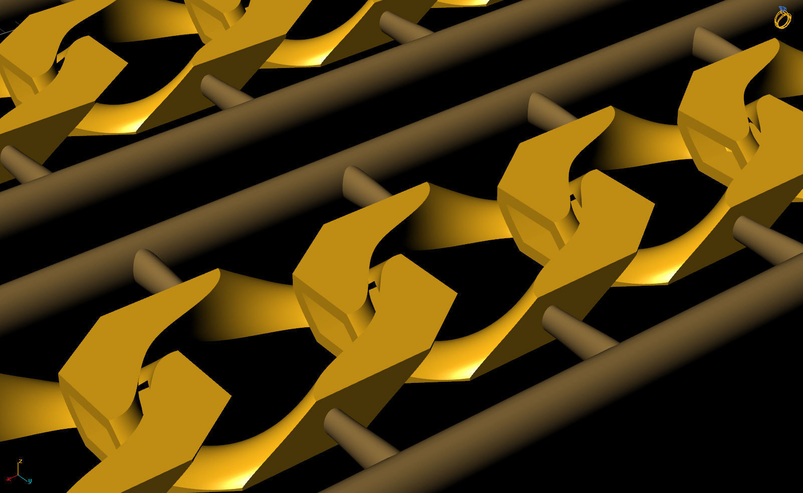 10 MM 53 CM CUBAN LINK CHAIN FOR BRACELET OR NECKLACE 3D print model_7