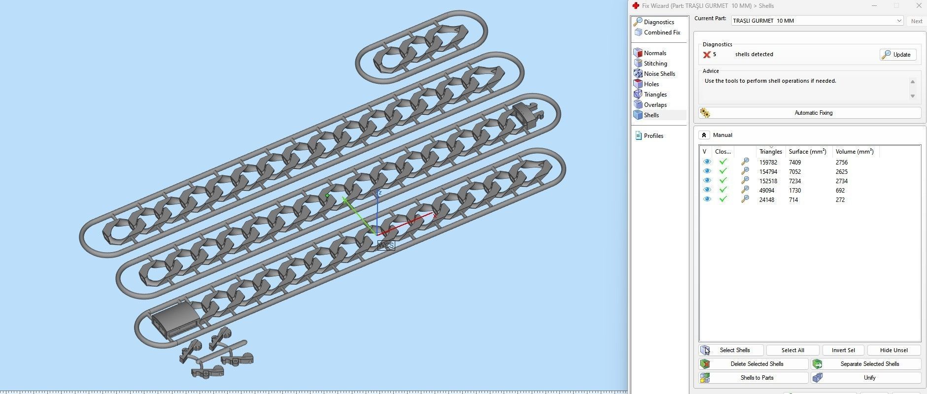 10 MM 53 CM CUBAN LINK CHAIN FOR BRACELET OR NECKLACE 3D print model_1