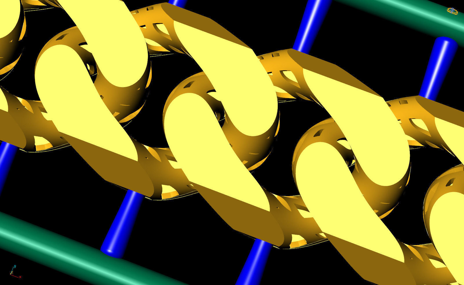 10 MM 18 CM  CUBAN LINK CHAIN FOR BRACELET OR NECKLACE 3D print model_10