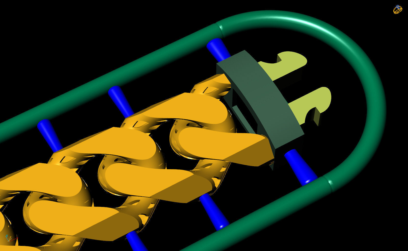 10 MM 18 CM  CUBAN LINK CHAIN FOR BRACELET OR NECKLACE 3D print model_8