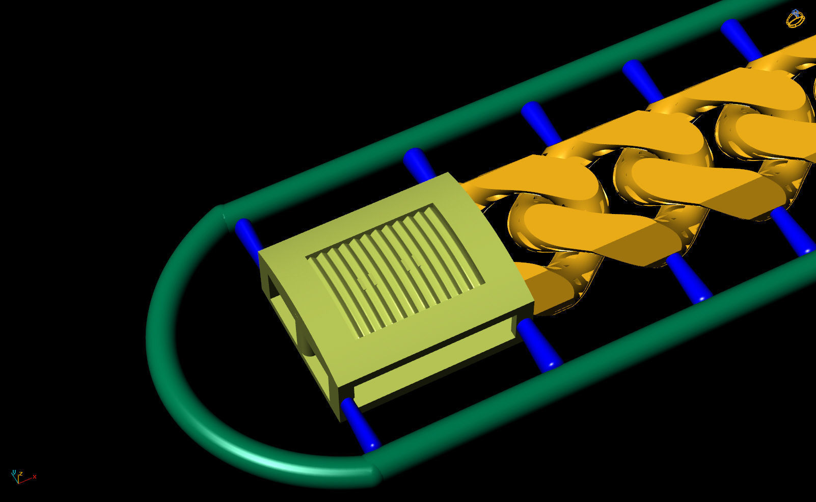 10 MM 18 CM  CUBAN LINK CHAIN FOR BRACELET OR NECKLACE 3D print model_5