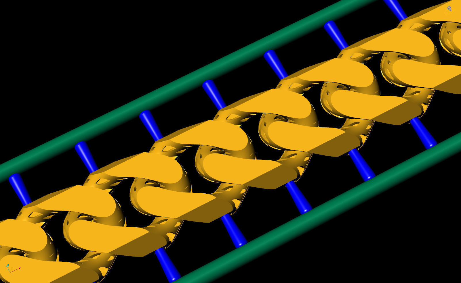 10 MM 18 CM  CUBAN LINK CHAIN FOR BRACELET OR NECKLACE 3D print model_4